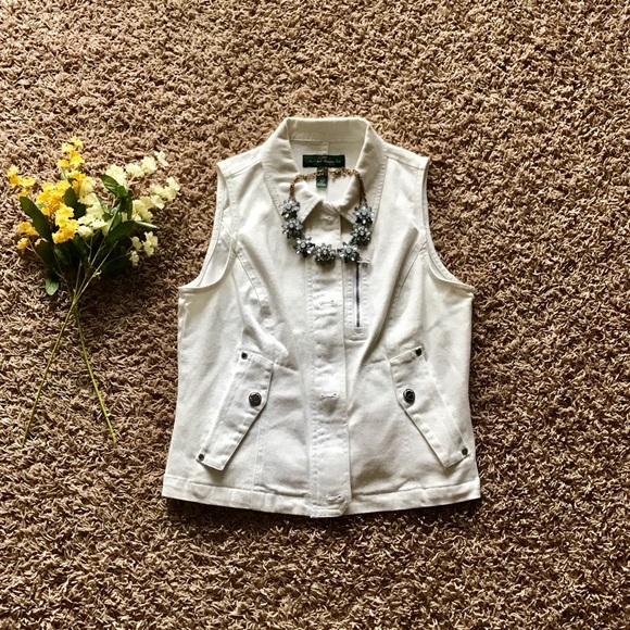 Lauren Ralph Lauren Jackets & Blazers - Ralph Lauren white utility denim vest